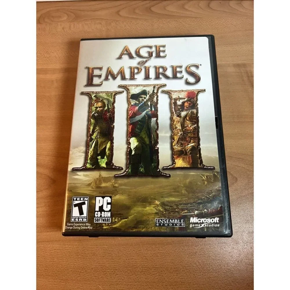 Age of Empires 3 III PC CD Microsoft 3 Discs Manual 2005